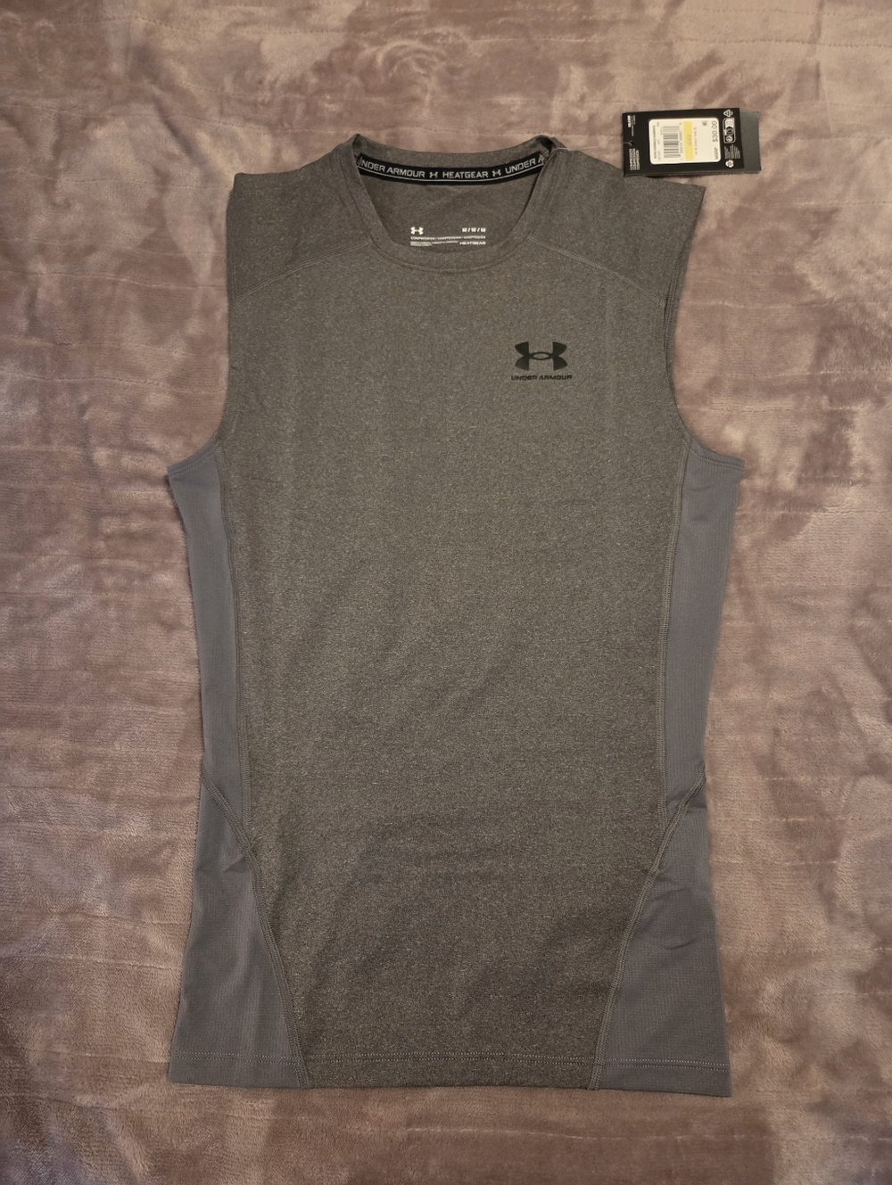 Under Armour Men’s Sleeveless Compression Top - Charcoal & Dark Gray